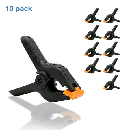 Spring Clamps Black Loadstone Studio 10-Pack Adjustable Heavy Duty Spring Black Clamps 4.5 inch for Photo Studio Nylon Muslin, Paper Photo Backdrop Background, WMLS4546 ()
