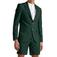 thumbnail image 2 of ETHAN Mens Shorts Suits for Summer Beach Wedding 2 Piece Slim Fit Blazer and Short Pants Suit for Young Mens XS, 2 of 10