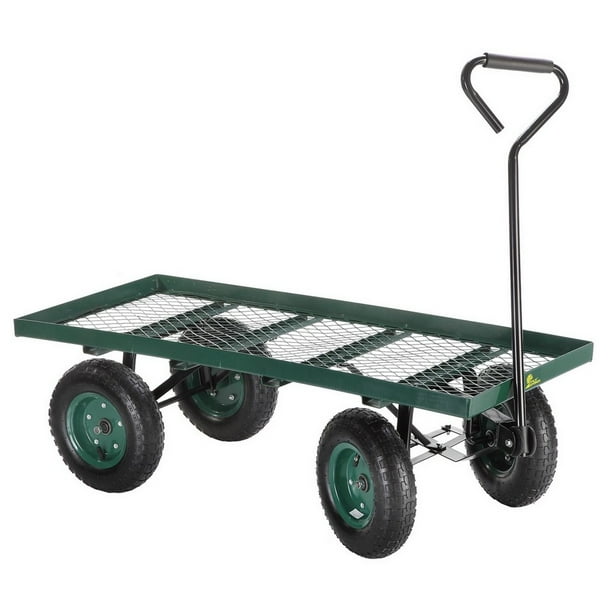 Palm Springs Heavy Duty Flatbed Garden Cart /Utility Wagon 400lbs Max