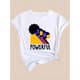 thumbnail image 3 of Camiseta para mujer verano SuaveEmpowering Sisters Silhouette Print Women's Red T-Shirt - Casual Crew Neck, Short Sleeve, Polyester, Machine Washable, Ideal for Spring/Summer/FallFather's Day, Mothe, 3 of 7