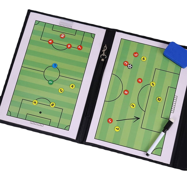 Tablero táctico magnético fuerte para colgar, tablero táctico resistente e inodoro, tablero de entrenamiento con bolígrafo de fútbol