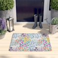 thumbnail image 2 of Pioneer Flower Floral Print Flannel Non Slip Door Rugs,Washable Door Mats Indoor,Decorative Door Mats,Dirt-Resistant and Absorbent Doormat for Entrance,Bedroom,Kitchen,Bathroom,23.5"x16", 2 of 5