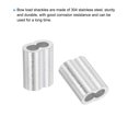 thumbnail image 4 of Unique Bargains 3/16' Aluminum Crimping Loop Sleeves, for Wire Rope Sleeves, Silver Tone 24 Pcs, 4 of 5