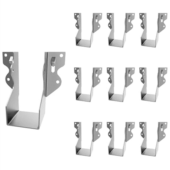 10Pcs Strong Tie Brackets LU24 2X4 Joist Hanger Galvanizing Face Mount Joist Hangers for Wood Hurricane Ties Rafter Ties