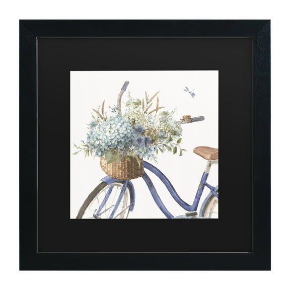 Lisa Audit 'Bohemian Blue 08 Square' Matted Framed Art