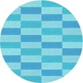 thumbnail image 1 of Ahgly Company Indoor Round Patterned Deep Sky Blue Area Rugs, 4' Round, 1 of 6