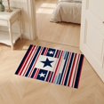 thumbnail image 2 of ODIKA 2'x3' Ultra-Soft Accent Mat, July Independence Fourth Stripe Decorative Covering Patriotic None Washable, Bare feet friendly, Easy Care Indoor rug for Bedside, Footrest, 2 of 7