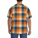 thumbnail image 3 of Fotbe Warm Orange Plaid Camisa Estampada de Manga Corta para Hombre, Casual de Verano, Estilo Playero, Sin Arrugas-X-Large, 3 of 5