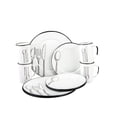thumbnail image 1 of Vajilla Tradicional Cinsa de Peltre Blanco 12 Piezas, 1 of 4
