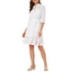 thumbnail image 4 of Vestido A-Line de Chifón con Mangas 3/4 y Volantes en Capa para Mujeres INSPIRE CHIC M Blanco, 4 of 8