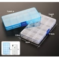thumbnail image 2 of 6 Pack Plastic Organizer, 15 Adjustable Grid Compartment Dividers for Necklaces, Earrings, DIY Items., 2 of 5