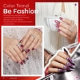 thumbnail image 3 of Set de esmaltes de uñas en gel Modelones 6, rojo, burdeos y morado con purpurina, 3 of 9