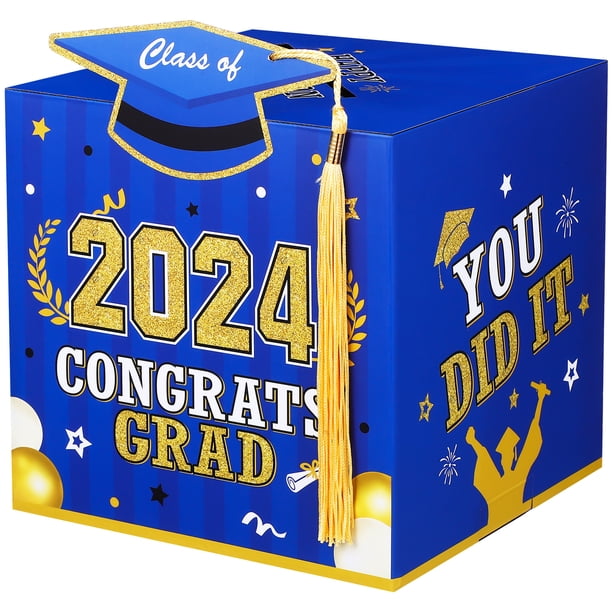 Caja de regalo de graduación 2024 Caja de graduación de graduación Partido de graduación Box 2024 Decoraciones de graduación