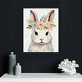 thumbnail image 4 of COMIO Rabbit Canvas Wall Art Nursery Artwork Canvas Animal Picture With Flowers Cute Wall Art Bunny Funny Animal Picture Wall Decor Bunny Nursery Picture Cute Rabbit Poster Painting, 4 of 4