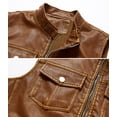 thumbnail image 4 of Chaleco de moto NAVEKULL para hombre de piel negro vintage, 4 of 7
