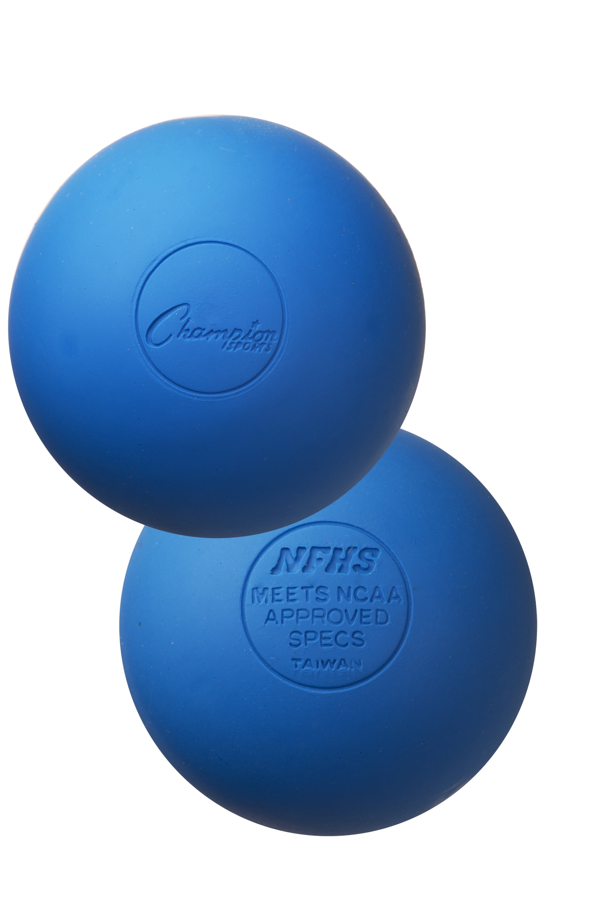 Pack of 3 Blue Champion Sports Official Size Rubber Lacrosse Ball 