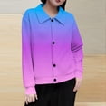 thumbnail image 1 of Mceream Women's Ribbed Knit Shacket Button Down Gradient Jackets Long Sleeve Sweater Shirts Fall Winter Trendy Cardigans Plus Size Winter Warm Outwear Chaqueta De Invierno Para Mujer Hot Pink XXL, 1 of 5