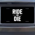 thumbnail image 7 of License Plate, Ride or Die Slogan Decorative Front,Personalized Stainless Steel License Plate Cover For Men Women,12.2" X 6.2", 7 of 7