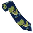 thumbnail image 3 of Fotbe Dino Playing Roller Skate Corbata Clásica para Hombre con Estampado – Corbata de Seda Jacquard Tejida, para Negocios, Bodas y Eventos Formales, 3 of 7