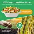 thumbnail image 2 of Gezond 125 Pack Compostable Bowls 12 oz Disposable Paper Bowls Eco-Friendly Sugarcane Bowls Natural Biodegradable Bowls for Hot Soup Leak Resistant, White, 2 of 8