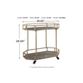 thumbnail image 4 of Signature Design by Ashley Contemporary Daymont Bar Cart  Gold Finish, 4 of 5
