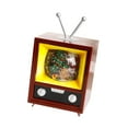 thumbnail image 4 of Escultura de TV de madera para Navidad, adorno de televisión de madera para Navidad, minifigura de TV para manualidades, fiesta, decoración festiva de, 4 of 9