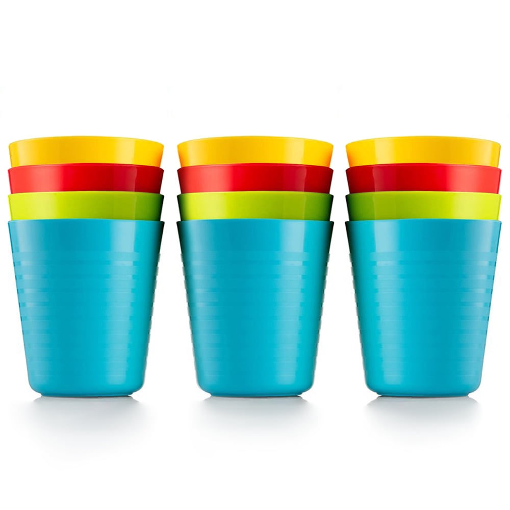 Mfacoy Kids Plastic Cups Set of 12-8 oz Toddler Cups Reusable - BPA-Free  Drinking Cups for Kids - Di…See more Mfacoy Kids Plastic Cups Set of 12-8  oz