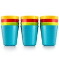 thumbnail image 3 of 12 Pack Kids Cups, Reusable Plastic Cups, 8 oz Unbreakable Drinking Cups, Dishwasher Safe, BPA-Free Cups for Kids & Toddlers, Bright Color, 3 of 7