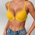 thumbnail image 2 of Yuanlong Womens Push Up Bras Front Closure Underwire Lightly Padded Floral Lace Bralette Adjustable Strap Everyday Comfort Bras, 2 of 4