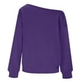 thumbnail image 4 of Byworldtasic Womens Oversized Sweatshirt with PocketNo Boundaries Y2k Loose Off the Shoulder Tops Fall Fashion Pullover Sweaters, 4 of 8