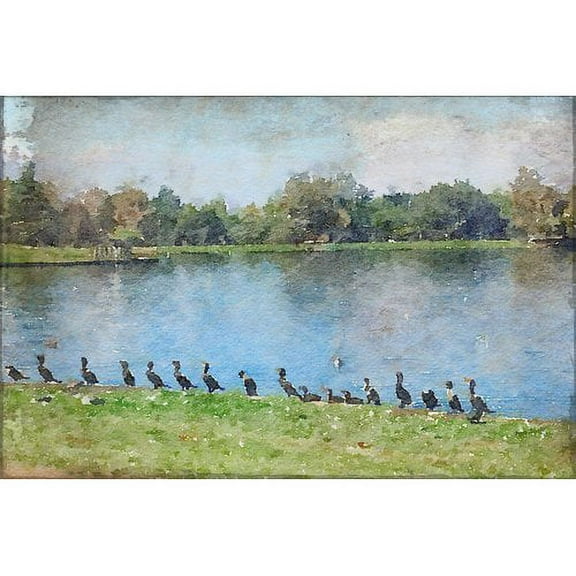 "Spring on the Farm 4" Painting Print on Wrapped Canvas