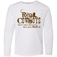 thumbnail image 3 of Inktastic Real Cowboys Long Sleeve Youth T-Shirt, 3 of 5