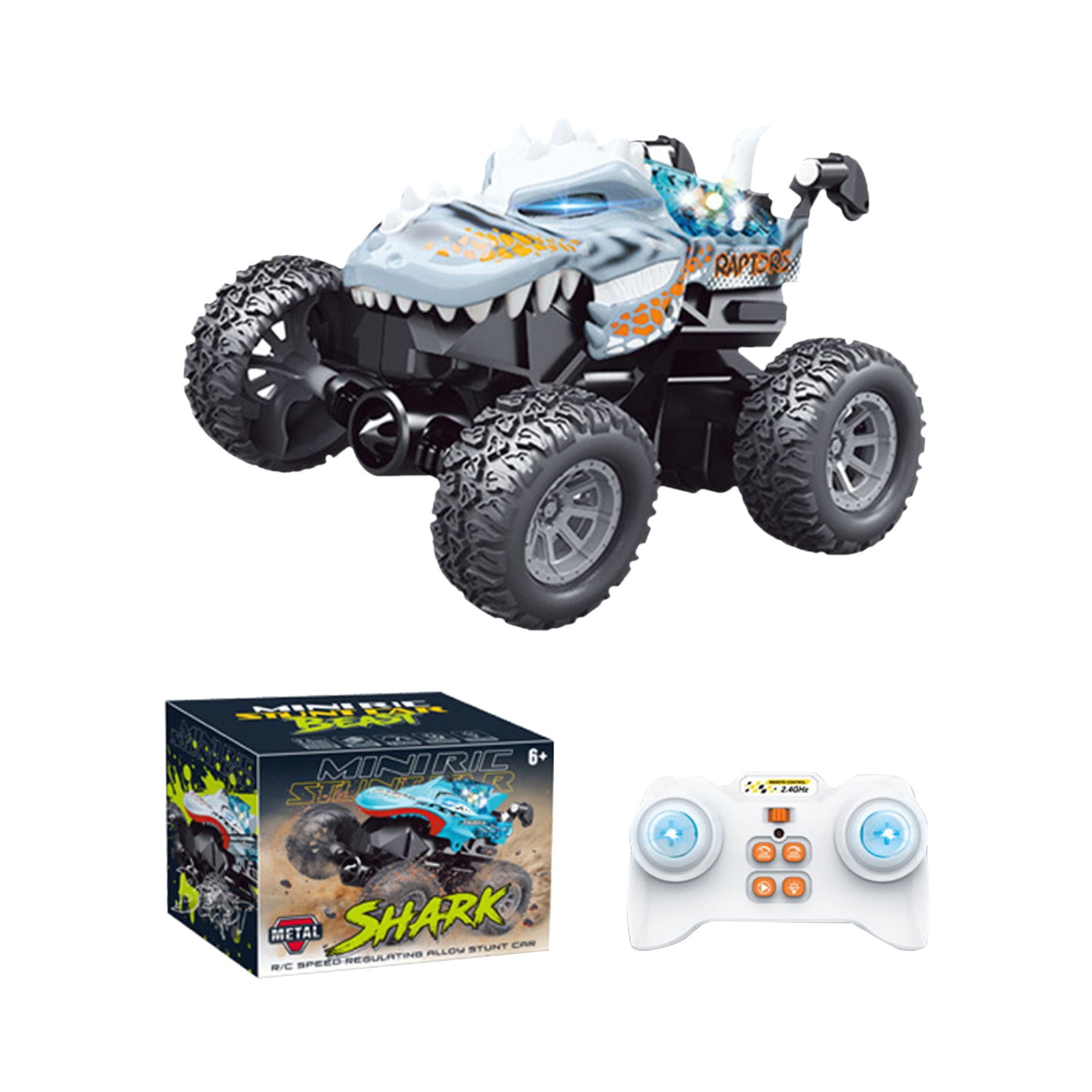 HUASHENG Remote Control Car 360° Remote Control Truck For Boy 2.4 Rc Car With Bodylight And Rechargeable Batteries Metal Truck Toys