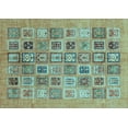 thumbnail image 1 of Ahgly Company Indoor Rectangle Abstract Light Blue Modern Area Rugs, 5' x 7', 1 of 4