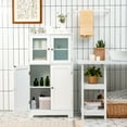 thumbnail image 3 of Costway Bathroom Floor Storage Cabinet Kitchen Cupboard w/Doors&Adjustable Shelf White, 3 of 10