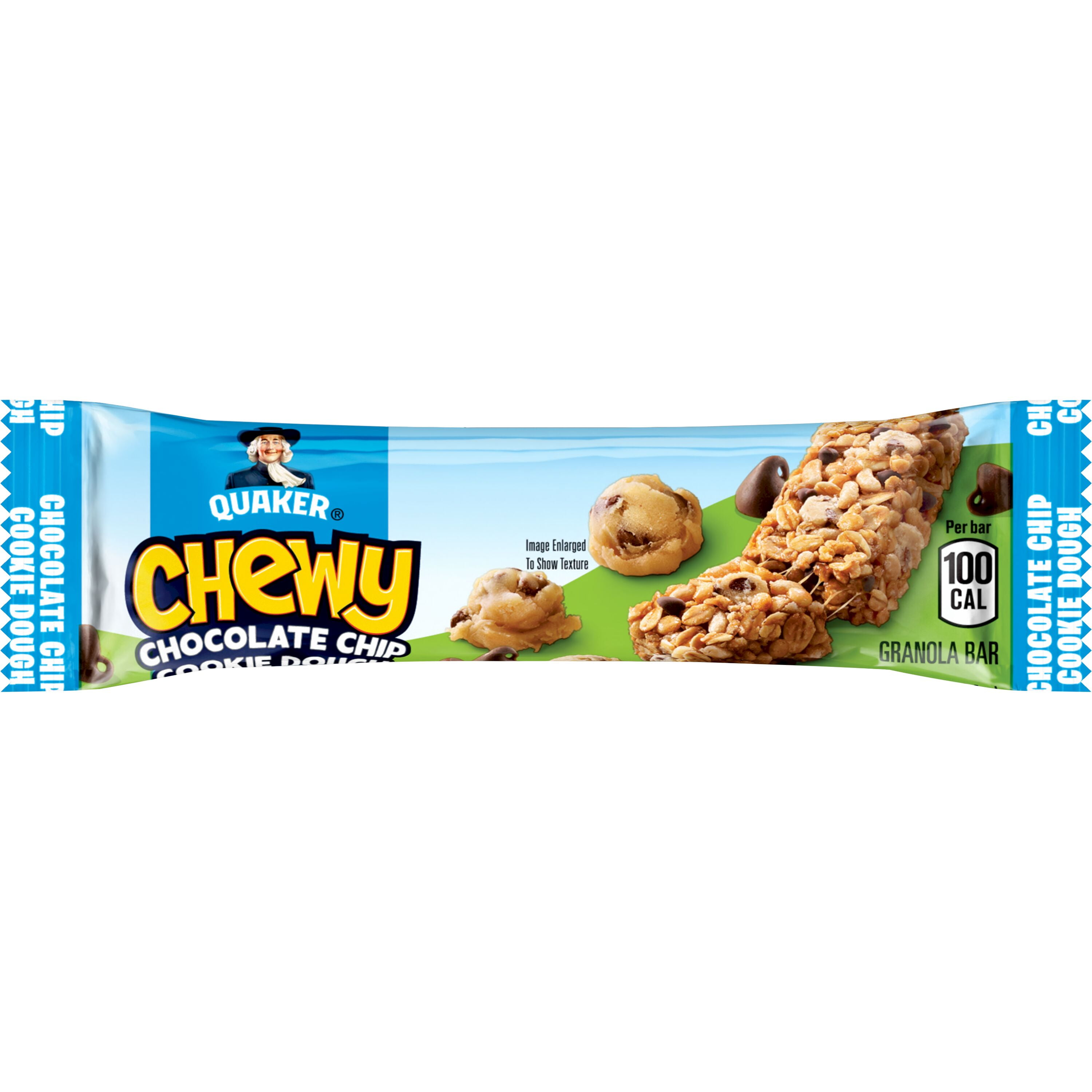 (4 pack) Quaker Chewy Granola Bars, Chocolate Chip Cookie Dough, 0.84 oz Bars, 8 Pack