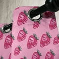 thumbnail image 3 of Ambesonne Fruit Grommet Curtain, Pop Art Style Strawberry, 50" x 72", Pale Pink Magenta, 3 of 6