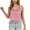 Pink, variant on aidice Women's Satin Silk Tank Tops Sleeveless Crew Neck Tanks Loose Comfy Summer Daily Casual Tops Solid Color