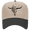 Khaki/Black, variant on Women's Embroidered Otto Cap 5 Panel Mid Profile Baseball Cap - Flowers In Bull skull, Natural/Navy