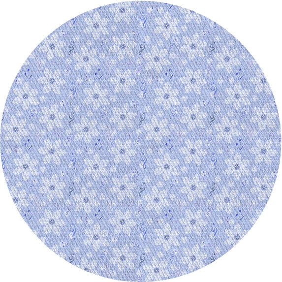 Ahgly Company Indoor Square Patterned Heavenly Blue Area Rugs, 3' Square