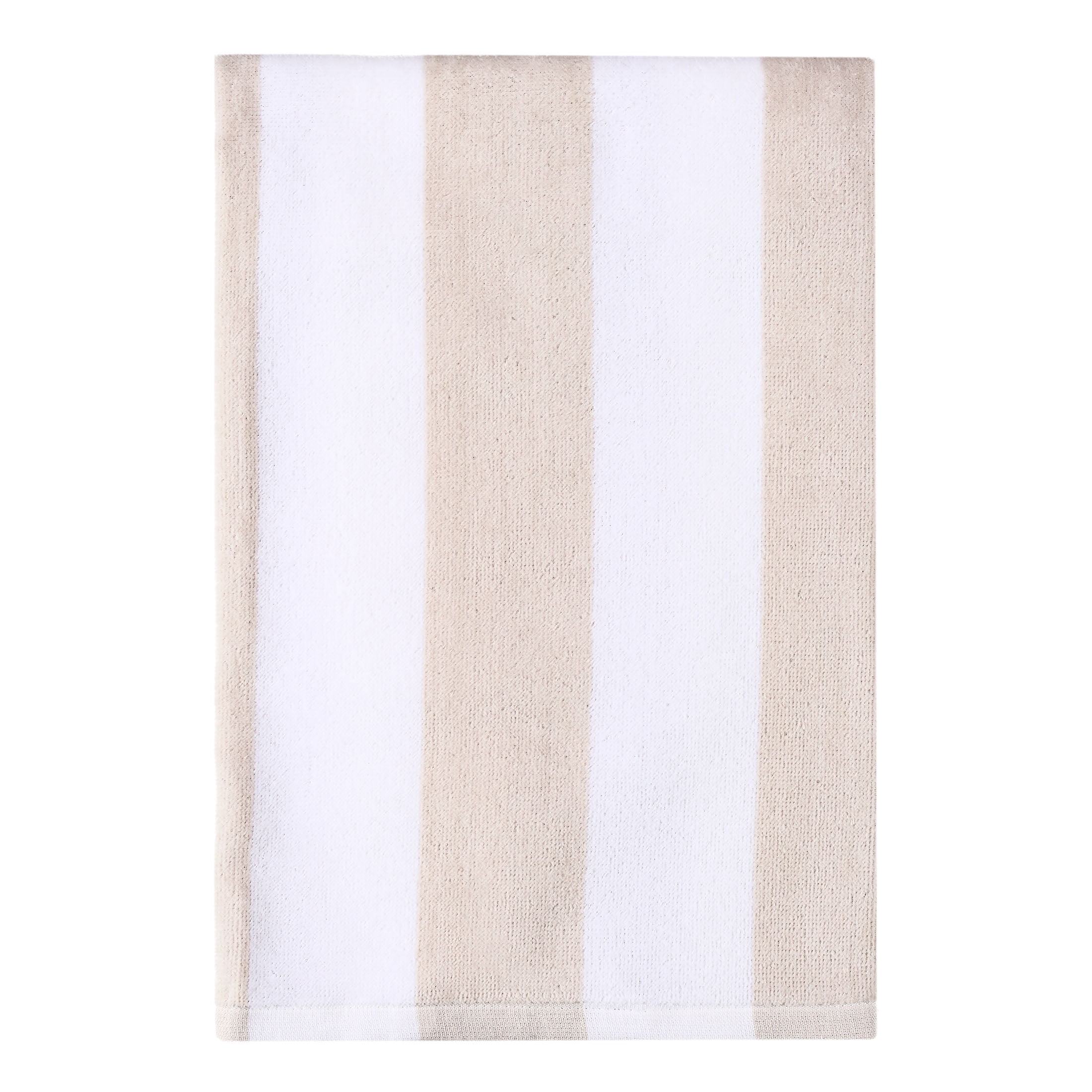 Mainstays Cabana Beige Striped Beach Towel, 58" x 28", Beige