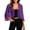 Dark Purple, variant on Vinsonshop Women's Chiffon Bolero Shrug Open Front Sheer Cropped Cardigan Evening Dress Cover Up Light Violet XXL