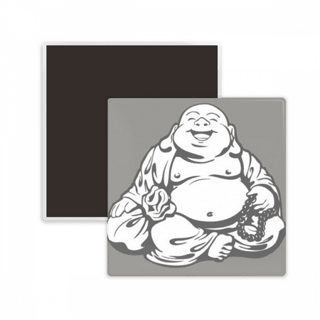 

Culture Maitreya Line Drawing Pattern Square Ceracs Fridge Magnet Keepsake Memento