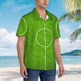 thumbnail image 5 of Soccer Green Football Stadium Hawaiian Shirts For Men, Summer Short-Sleeve Relaxed-Fit Button-Down Shirts Large, 5 of 9