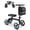 Black, variant on WHLICKS Knee Scooter for Adults Foldable Knee Walker with Dual Brakes, Lightweight Medical Knee Scooter for Foot Surgery, Broken Foot & Ankle Recovery