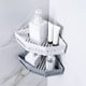 thumbnail image 5 of Inteprter Baño Succión Esquina Almacenamiento Ducha Estante Estante Organizador Cesta Ordenada Juegos de accesorios de baño Blanco, 5 of 6