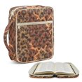 thumbnail image 2 of Xixirimido Bible Cover Case for Women Men, Large Bible Bag Bible Study Supplies Accessories Quilted Bible Carrying Cases with Handle Christian Gift, Brown Leopard Lightning Pattern, 2 of 7