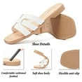 thumbnail image 5 of Ataiwee Women's Flat Slide Sandals - Ladies Casual Criss Cross Slip On Walk Summer Dress Slide Sandals., 5 of 7