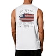 thumbnail image 4 of Mens 250 Anniversary Tank Tops Sleeveless Crew Neck Stars and Stripes Print Casual Celebration Vest Comfy Summer Daily Shirts ,S,#01 White, 4 of 4