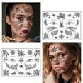 thumbnail image 2 of Halloween Spider Face Tattoos Stickers Spider Webs Temporary Tattoos Waterproof, 2 of 4